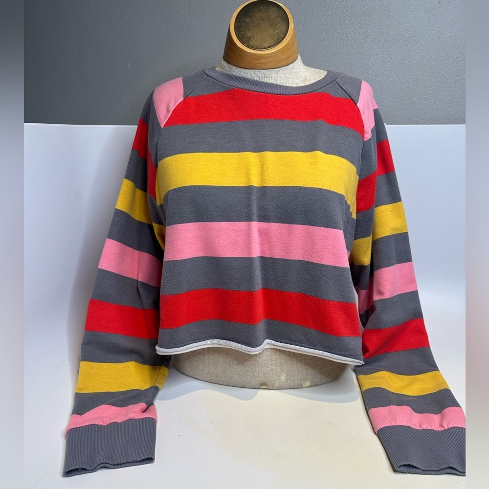 Striped Oversized Half Sweater